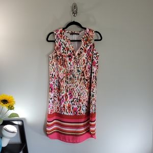 CLOTHESHEAD FLORAL AND STRIPE TUNIC DRESS SIZE S/P